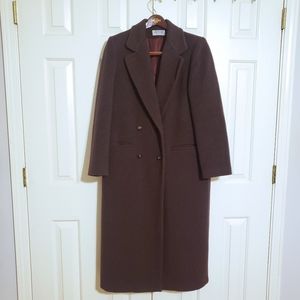 Vintage wool double-breasted overcoat